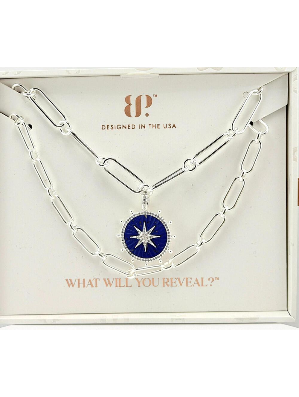 Bomb Party 2026 Luxe Layers Necklace "It Was Meant To Be You" Lapis on Silver